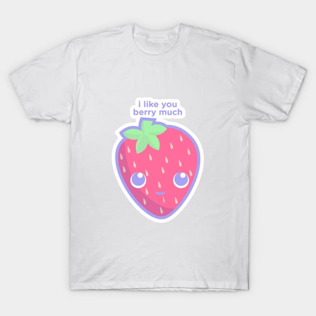 Cute strawberry T-Shirt by aye_artdg